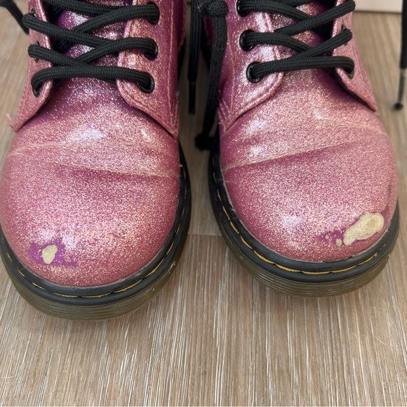 Dr. Martens 1460 Glitter J Pink Boots Size 11 Toddler/Little Kids - Picture 3 of 8